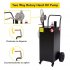 US GARVEE 35 Gallon Gas Caddy Pump Portable Fuel Storage Tank with 2 Wheels for Car Black