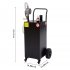 US GARVEE 35 Gallon Gas Caddy Pump Portable Fuel Storage Tank with 2 Wheels for Car Black