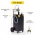 US GARVEE 35 Gallon Gas Caddy Pump Portable Fuel Storage Tank with 2 Wheels for Car Black