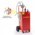 US GARVEE 35 Gallon Gas Caddy With Pump Portable Fuel Storage Tank Gasoline Diesel Fuel With 2 Wheels