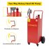 US GARVEE 35 Gallon Gas Caddy With Pump Portable Fuel Storage Tank Gasoline Diesel Fuel With 2 Wheels