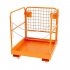US GARVEE 36 x36  Forklift Safety Cage  Foldable Forklift Work Platform Forklift Man Basket 1200lbs Capacity with Protective Guardrail Chian for 1 3 People Drai