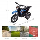 US GARVEE 36V Kids Electric Dirt Bike, 36V, 350W, 15.5MPH, LED, 175lbs Max - Blue