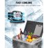 US GARVEE 37 Quart 35L Car Refrigerator Dual Zone App Control Non Frosting Freezer 12 Volt Portable Electric Car Cooler