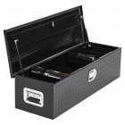 US GARVEE 39 Inch Truck Bed Tool Box Heavy Duty with Sliding Shelf Diamond Plate ToolBox Black