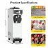 US GARVEE 4 7 5 8Gal H 1200W Commercial Ice Cream Machine Countertop Soft Serve Ice Cream Yogurt Machine