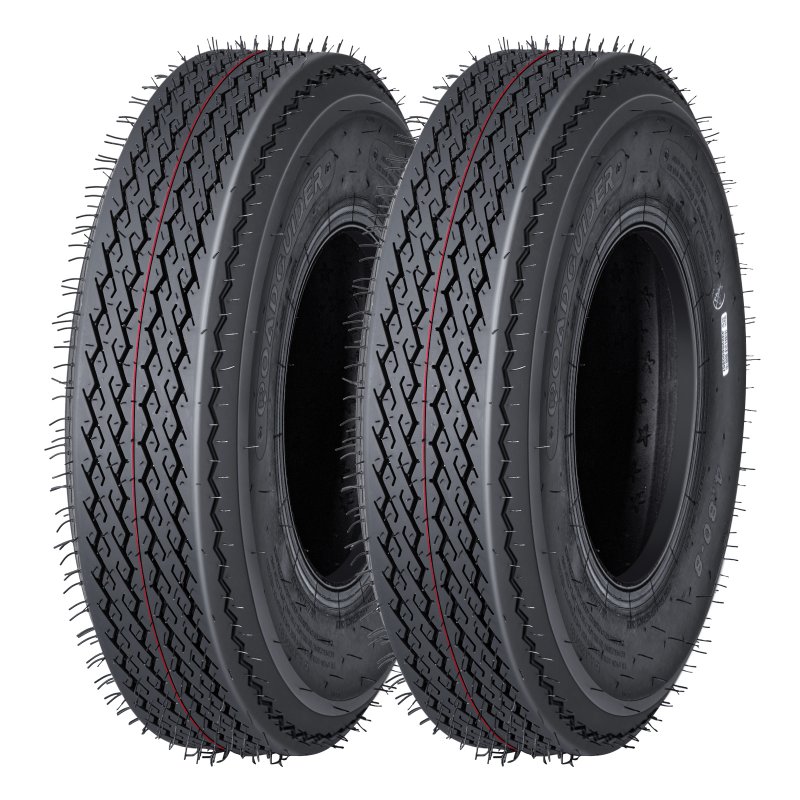 US GARVEE 4.80-8 6PR Trailer Tires, 2-Pack Trailer Radial Tires, Load Range C, Spoke Wheel,Suitable for All Kinds of Small and Light Trailers,
