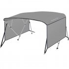 US GARVEE 4 Bow Bimini Top Boat Cover with 1” Aluminum Alloy Frame, Include 2 Straps, 2 Adjustable Rear Support Pole, Zippered Storage Boot, PU Coating Canvas (4 Bow 8'L x 54