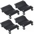 US GARVEE 4 Pack 6000 lbs Car Dolly with 360   Wheels   For Vehicles   Boats   Black
