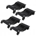 US GARVEE 4 Pack 6000 lbs Car Dolly with 360° Wheels - For Vehicles & Boats - Black