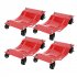 US GARVEE 4 Pack 6000 lbs Car Dolly with 360   Wheels   For Vehicles   Boats   Red