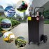 US GARVEE 40 Gallon Portable Gas Caddy With Pump Fuel Storage Gasoline Tank With 2 Wheels