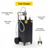 US GARVEE 40 Gallon Portable Gas Caddy With Pump Fuel Storage Gasoline Tank With 2 Wheels