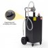 US GARVEE 40 Gallon Portable Gas Caddy With Pump Fuel Storage Gasoline Tank With 2 Wheels