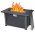 US GARVEE 44 Inch Propane Fire Pit Table 50000BTU Rectangle Table with Cover