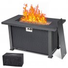 US GARVEE 44 Inch Propane Fire Pit Table 50000BTU Rectangle Table with Cover