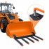 US GARVEE 48 Inch 2500 LBS Bucket Clamp on Debris Forks 5 Fork Tines Clamp on Pallet Attachments