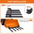 US GARVEE 48 Inch 2500 LBS Bucket Clamp on Debris Forks 5 Fork Tines Clamp on Pallet Attachments