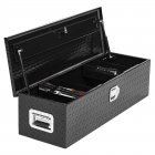 US GARVEE 48 Inch Truck Bed Tool Box Heavy Duty with Sliding Shelf Diamond Plate ToolBox Black