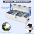 US GARVEE 48 Inch Truck Bed Tool Box Heavy Duty with Sliding Shelf Diamond Plate ToolBox Silver
