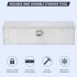 US GARVEE 48 Inch Truck Bed Tool Box Heavy Duty with Sliding Shelf Diamond Plate ToolBox Silver