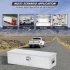 US GARVEE 48 Inch Truck Bed Tool Box Heavy Duty with Sliding Shelf Diamond Plate ToolBox Silver