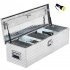 US GARVEE 48 Inch Truck Bed Tool Box Heavy Duty with Sliding Shelf Diamond Plate ToolBox Silver