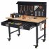 US GARVEE 48 x 24  Workbench for Garage  Heavy Duty Workstation with Drawer Storage  Backplate  2000LB Load Capacity  Multipurpose Rubber Wood Shop Table with P