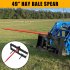 US GARVEE 49 Inch Tractor Hay Spear Attachment 3000lbs Capacity for Bobcat Tractors Skid Steer Loader