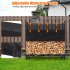 US GARVEE 4FT Firewood Rack Outdoor Firewood Rack Outdoor with Cover for Fireplace Wood Storage