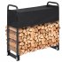 US GARVEE 4FT Firewood Rack Outdoor Firewood Rack Outdoor with Cover for Fireplace Wood Storage