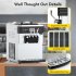 US GARVEE 5 8 8Gal H Yield Commercial Ice Cream Machine 3 Flavor Countertop Soft Serve Ice Cream Yogurt Machine