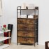 US GARVEE 5 Drawers Dresser for Bedroom with Shelf  Chest of Drawers   Storage Drawers  Tall Fabric Storage Dresser for Living Room  Organizer Unit  Easy Assemb