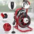 US GARVEE 50 Ft X 3 8 Inch Drain Cleaner Machine Professional Electric Drain Auger for 1 to 4 Inch Pipes