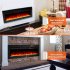 US GARVEE 50 Inch Electric Fireplace Inserts Recessed and Wall Mounted Electric Fireplace Heater with RC