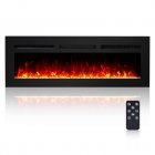 US GARVEE 50 Inch Electric Fireplace Inserts Recessed and Wall Mounted Electric Fireplace Heater with RC
