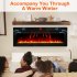US GARVEE 50 Inch Electric Fireplace Inserts Recessed and Wall Mounted Electric Fireplace Heater with RC