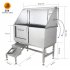 US GARVEE 50 Inch Pets Dog Grooming Tub Stainless Steel Pet Dog Bath Tub Professional Home Large Dog Wash Station