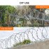 US GARVEE 500FT Razor Barbed Wire 50FT Per Roll Razor Wire Fencing Razor Fence Barbed Wire