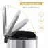 US GARVEE 50L Kitchen Trash Can Smudge Resistant Rectangular Garbage Can with Soft Close Foot Pedal