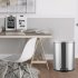 US GARVEE 50L Trash Can Semi Circular Steel Pedal Recycle Bin with Lid and Inner Buckets Hands Free