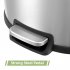 US GARVEE 50L Trash Can Semi Circular Steel Pedal Recycle Bin with Lid and Inner Buckets Hands Free