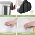 US GARVEE 50L Trash Can Semi Circular Steel Pedal Recycle Bin with Lid and Inner Buckets Hands Free