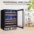 US GARVEE 52 Bottles Wine Fridge Dual Zone Wine Cooler Refrigerator with Digital Temperature Control