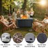 US GARVEE 52 Inch Propane Fire Pit Table 50000BTU Rectangle Fire Table with Cover   Rain Cover Gray