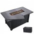 US GARVEE 52 Inch Propane Fire Pit Table 50000BTU Rectangle Fire Table with Cover   Rain Cover Gray