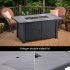 US GARVEE 52 Inch Propane Fire Pit Table 50000BTU Rectangle Fire Table with Cover   Rain Cover Gray