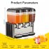 US GARVEE 54L Commercial Cold Beverage Dispenser 350W Stainless Steel Ice Tea Drink Dispenser Black