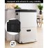 US GARVEE 56L Kitchen Trash Can with Lid Fingerprint Proof Stainless Steel Rubbish Bin