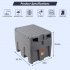 US GARVEE 58 Gallon Portable Fuel Tank Diesel Transfer Tank  with 12V DC Fuel Transfer Pump Gray